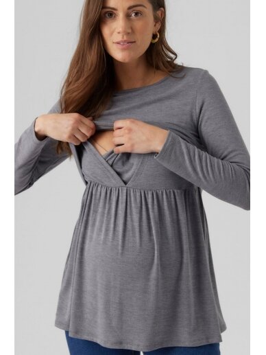 Maternity and nursing top, MLANABELA, by Mama;licious ( night/melange) 1