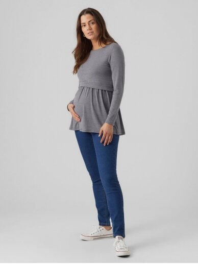 Maternity and nursing top, MLANABELA, by Mama;licious ( night/melange) 2