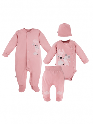 4-Piece Baby Layette Set MELLOW, EEVI, Pink