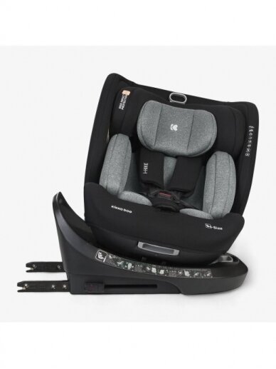 Car seat i-Size (40-150 cm), i-Hike Dark Grey, Kikkaboo 5