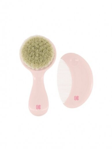 Comb and brush with natural bristles Savanna Pink, Kikkaboo