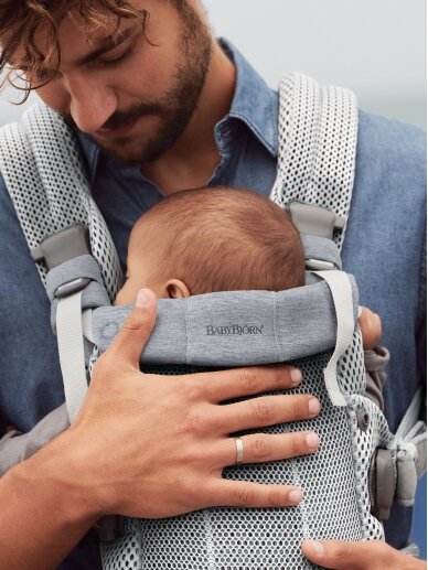 BABYBJORN ķengursoma HARMONY 3D Mesh, 088004, sudrabains 4