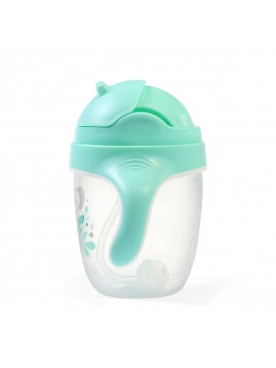 Krūzīte ar salmiņu Babyono 1464/03, zaļa, 6 mēn+, 240 ml 3