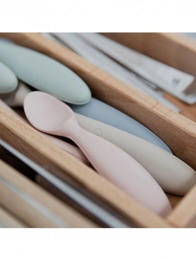 Set of silicone spoons, 2 pcs., Bibs (Blush) 1