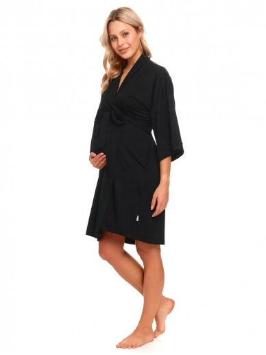 Bamboo maternity robe by DN (grey) (Kopija) 2