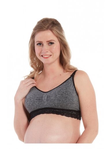 Nursing bra by MB (black, grey)