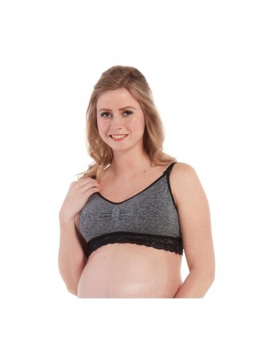 Nursing bra by MB (black, grey) 2