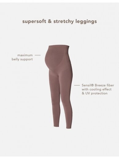 Seamless leggings Cara Sensil® Breeze - Deep Taupe, Noppies 6