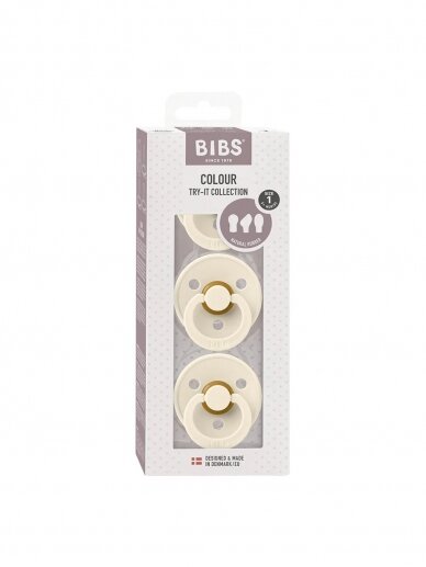 BIBS Try it pacifier set, size 1 (Ivory) 1