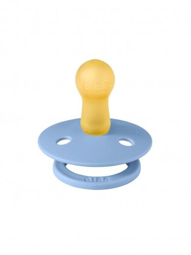 BIBS Colour Round Pacifier 2 gab.. (Sky blue/Baby blue) 6+months 2