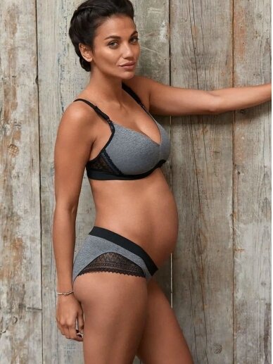 Bralette for pregnant and lactating women Serena, Grey, Cache Coeur 2