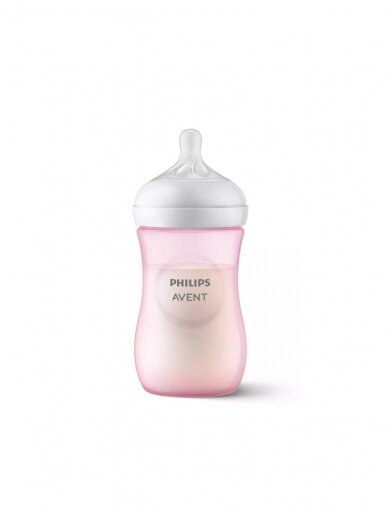 Pudelīte Philips Avent Natural Response, rozā, 1 mēn+, 260 ml 1