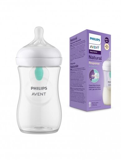 Pudelīte Philips Avent Natural Response AirFree SCY673/01, 1+ mēn, 260 ml