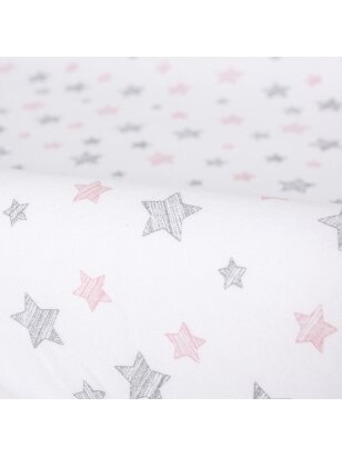 CebaBaby pārtinamās virsmas pārvalki, Candy rozā - rozā zvaigznes (50x70-80) 2 gab, W-829-130-604