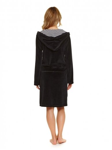 Maternity velvet robe by DN black 1