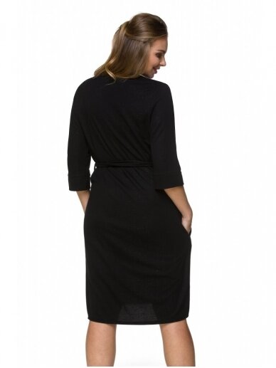 Maternity robe by lupoline (black) 1