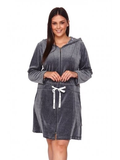 Maternity nursing robe by DN (dark grey) 1