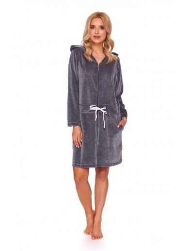 Maternity nursing robe by DN (dark grey) 7