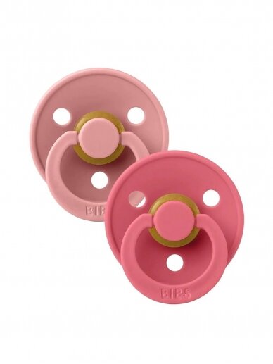 BIBS Colour Anatomical Pacifier - 2 pcs. (Dusty Pink/Coral) 6+months 1