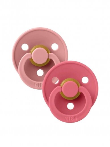 BIBS Colour Anatomical Pacifier 2 gab.. (Dusty pink/Coral) 6+months 1