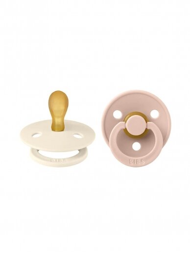 BIBS Colour Symmetrical Pacifier  2 gab. (Ivory/Blush) 0+months 1