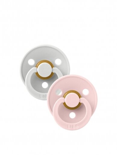 BIBS Colour Round Pacifier 2 gab.. (Haze/Blossom) 6+months