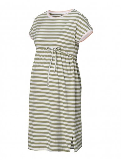 Striped dress, Real Olive by Esprit (white/khaki)