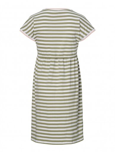 Striped dress, Real Olive by Esprit (white/khaki) 2
