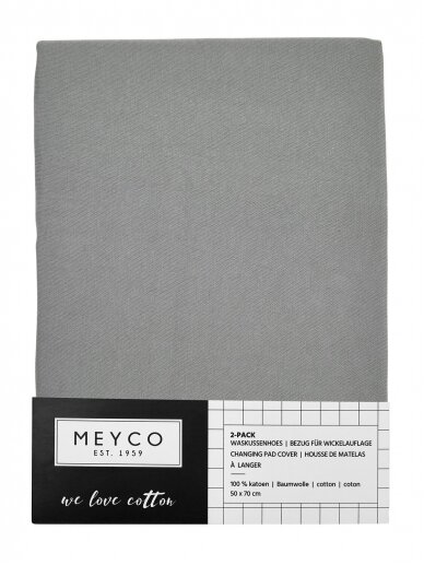 Development pole cover Jersey Gray 2 pcs. 50x70, Meyco 1