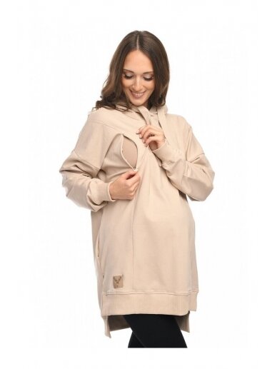 Hoodie for pregnant women "Aurellia" Beige by Mija