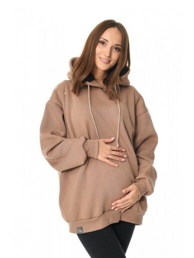 Warm sweater for pregnant and nursing, Naomi, by Mija (cappuccino) 4