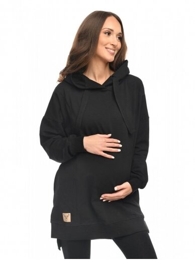 Hoodie for pregnant women "Aurellia" Black by Mija