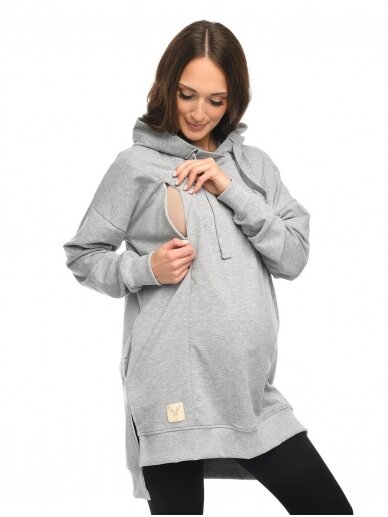 Hoodie for pregnant women "Aurellia" by Mija  (Grey) 1