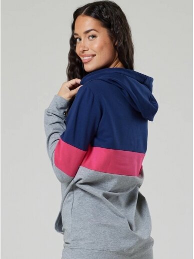 Hoodie for pregnant and nursing women, CC (grey, pink, blue) 3
