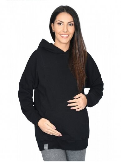 Hoodie for pregnant women "Molly" Black by Mija (black)