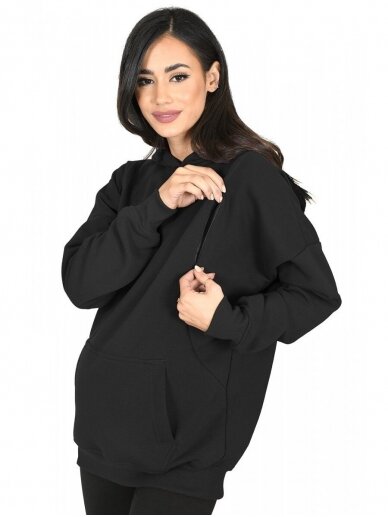 Hoodie for pregnant women "Molly" Black by Mija (black) 3