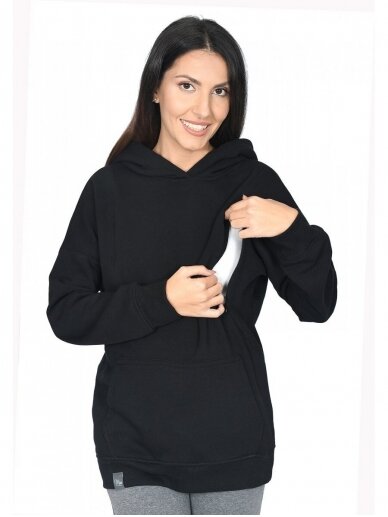 Hoodie for pregnant women "Molly" Black by Mija (black) 1