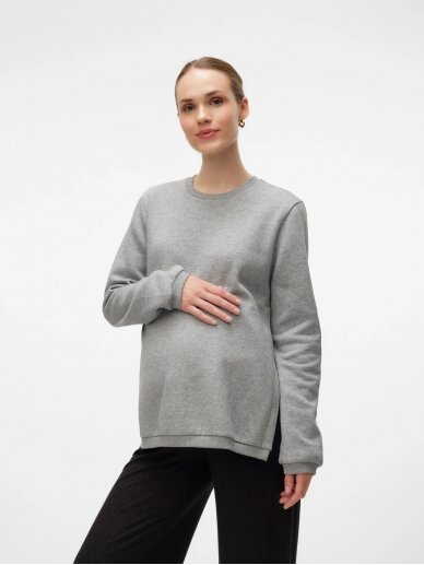 Maternity Jumper MLKATHRIN, Mama;licious (Grey) 6