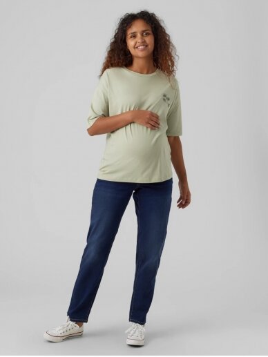 VMMZIA slim grey jeans by Mama;licious (dark blue) 4