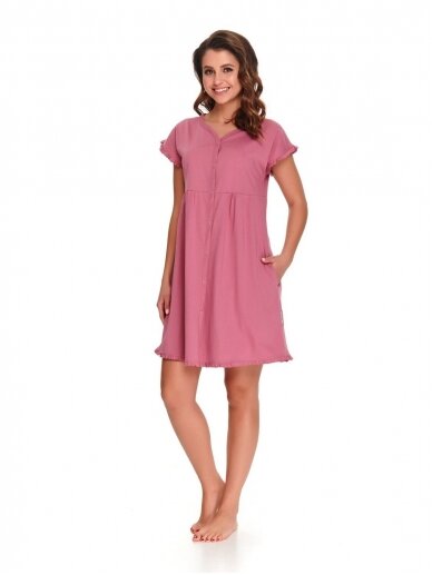 Organic cotton nightdress by DN (pink) 2