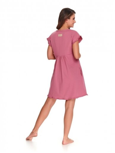 Organic cotton nightdress by DN (pink) 4