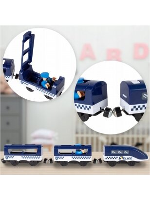 WOOPIE Electric Train Car Track Policijas iecirka Helikopteru vagoni 92 el.