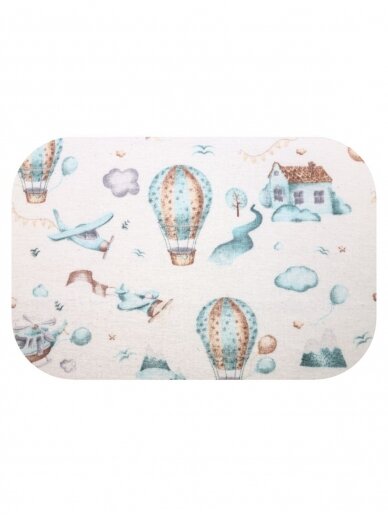 Flannel diaper, 70x80cm, Air balloons by Ega (green)