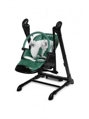 Daudzfunkcionāls barošanas krēsls Caretero Indigo, black/green