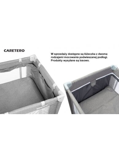 Caretero TRAVEL COT BASIC PLUS GREY 22