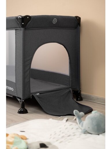 Caretero TRAVEL COT BASIC GRAPHITE 11