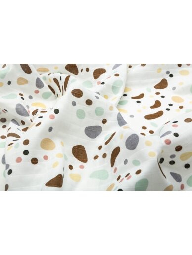 Sensillo Muslin swaddle blanket stones 120x120 2