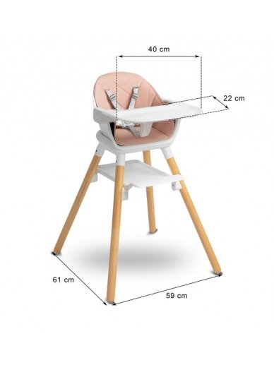 Barošanas Sēdekļi koka Caretero KD 124855 14