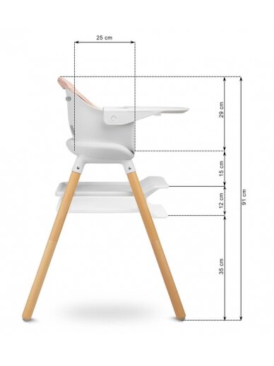 Barošanas Sēdekļi koka Caretero KD 124855 15