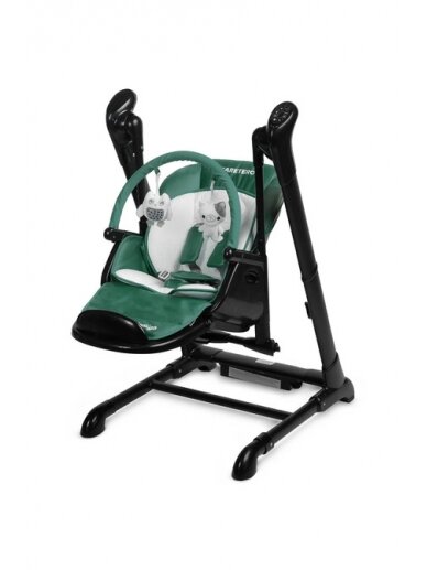 Daudzfunkcionāls barošanas krēsls Caretero Indigo, black/green 1